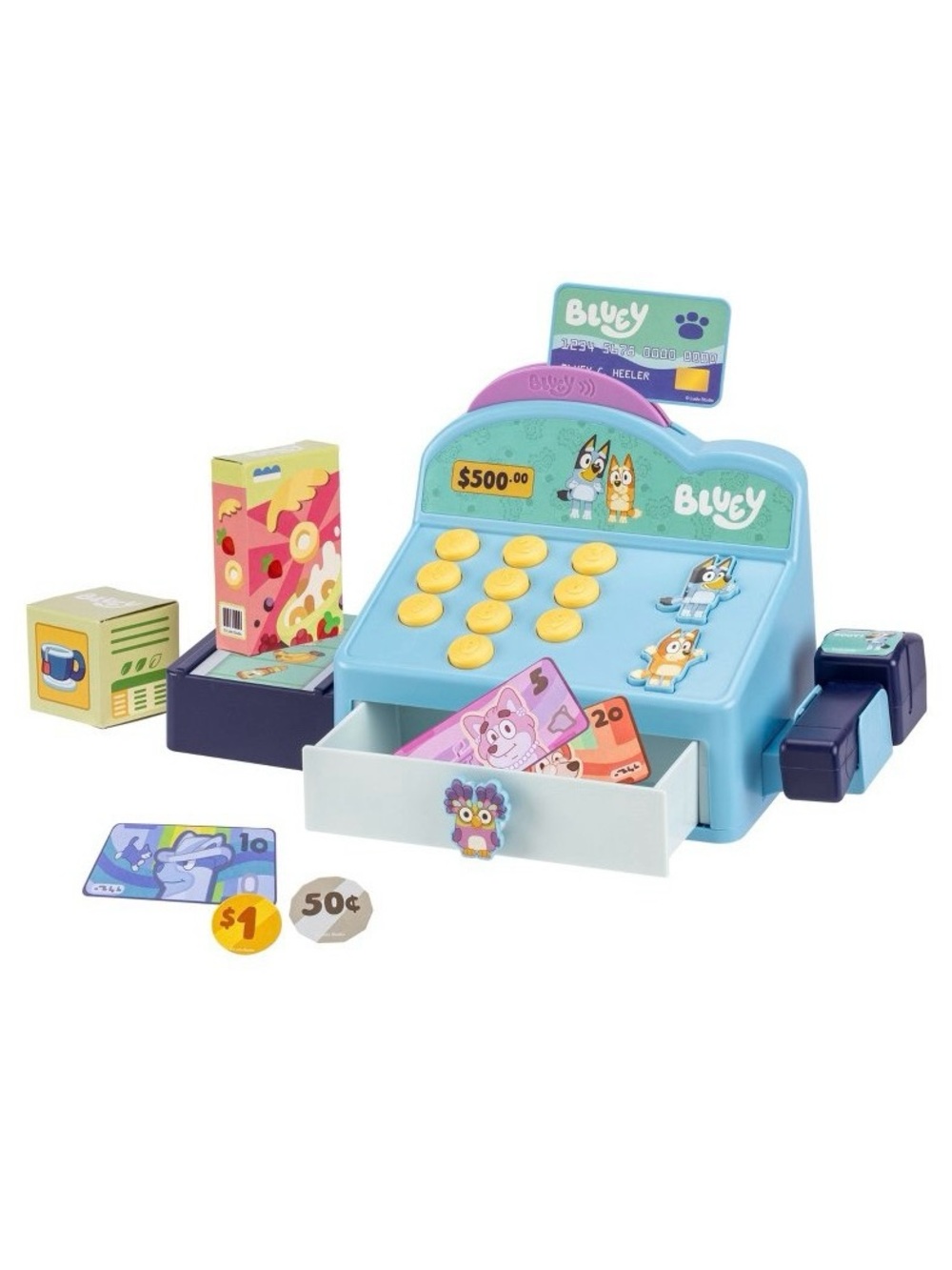 NIB. BLUEY Play Cash Register Toy with Accessories